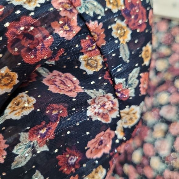 Show Me Your MUMU Valley Midnight Floral Tierred Dress XS - Picture 8 of 10